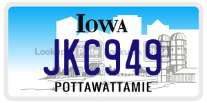JKC949  license plate in IA
