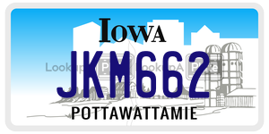 JKM662  license plate in IA