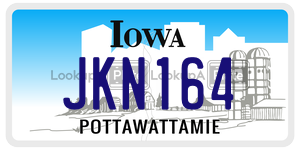 JKN164 license plate in Iowa