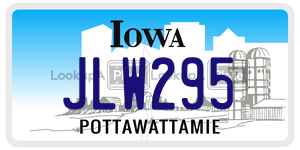 JLW295  license plate in IA