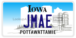 JMAE  license plate in IA