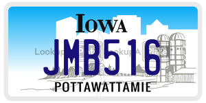 JMB516 license plate in Iowa
