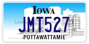 JMT527  license plate in IA