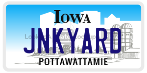 JNKYARD  license plate in IA