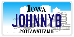 JOHNNYB  license plate in IA