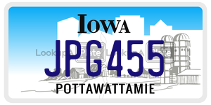 JPG455 license plate in Iowa