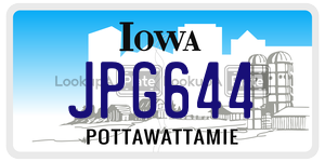 JPG644  license plate in IA
