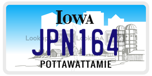 JPN164 license plate in Iowa