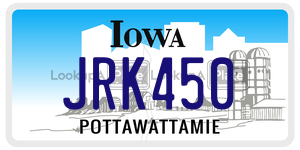 JRK450  license plate in IA