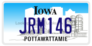 JRM146  license plate in IA