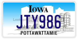 JTY986  license plate in IA