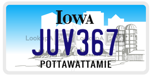 JUV367  license plate in IA