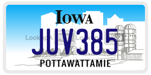 JUV385  license plate in IA