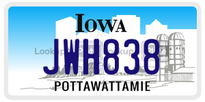 JWH838 license plate in Iowa