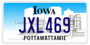 JXL469  license plate in IA
