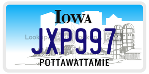 JXP997  license plate in IA