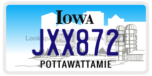 JXX872  license plate in IA