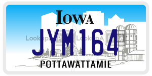 JYM164 license plate in Iowa