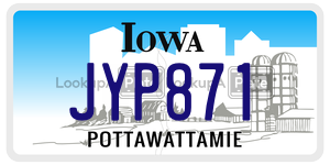 JYP871  license plate in IA