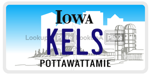 KELS  license plate in IA