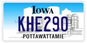 KHE290 license plate in Iowa