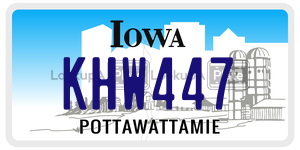 KHW447  license plate in IA