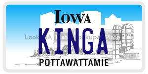 KINGA  license plate in IA