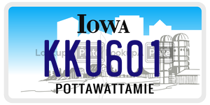 KKU601  license plate in IA