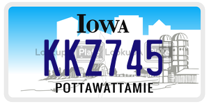 KKZ745 license plate in Iowa