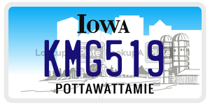 KMG519 license plate in Iowa