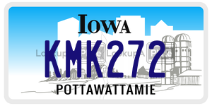 KMK272  license plate in IA