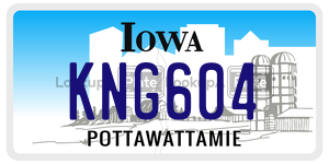 KNG604  license plate in IA
