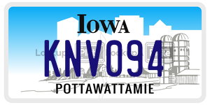 KNV094  license plate in IA
