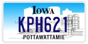 KPH621  license plate in IA