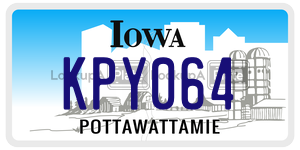 KPY064  license plate in IA