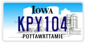 KPY104  license plate in IA