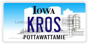KROS  license plate in IA
