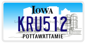 KRU512  license plate in IA