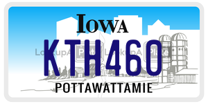 KTH460  license plate in IA