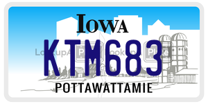 KTM683  license plate in IA