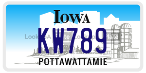 KW789  license plate in IA