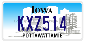 KXZ514 license plate in Iowa