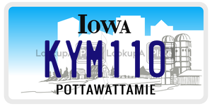 KYM110  license plate in IA