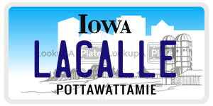 LACALLE  license plate in IA