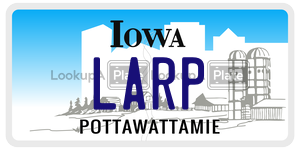 LARP  license plate in IA