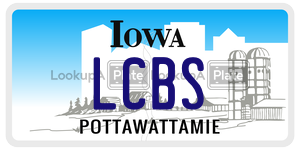 LCBS license plate in Iowa