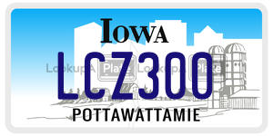 LCZ300  license plate in IA