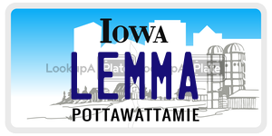 LEMMA  license plate in IA
