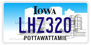 LHZ320  license plate in IA