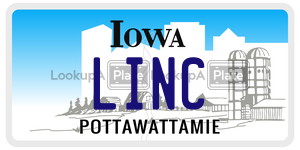 LINC  license plate in IA
